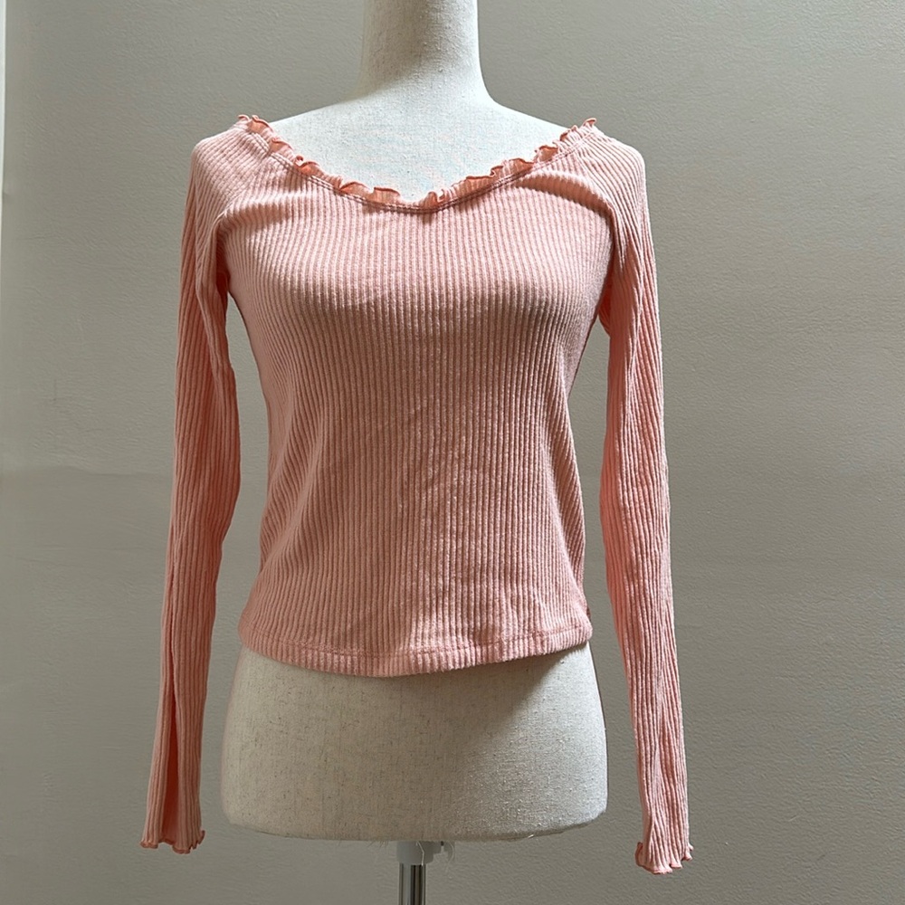 Abercrombie and Fitch coral long sleeve